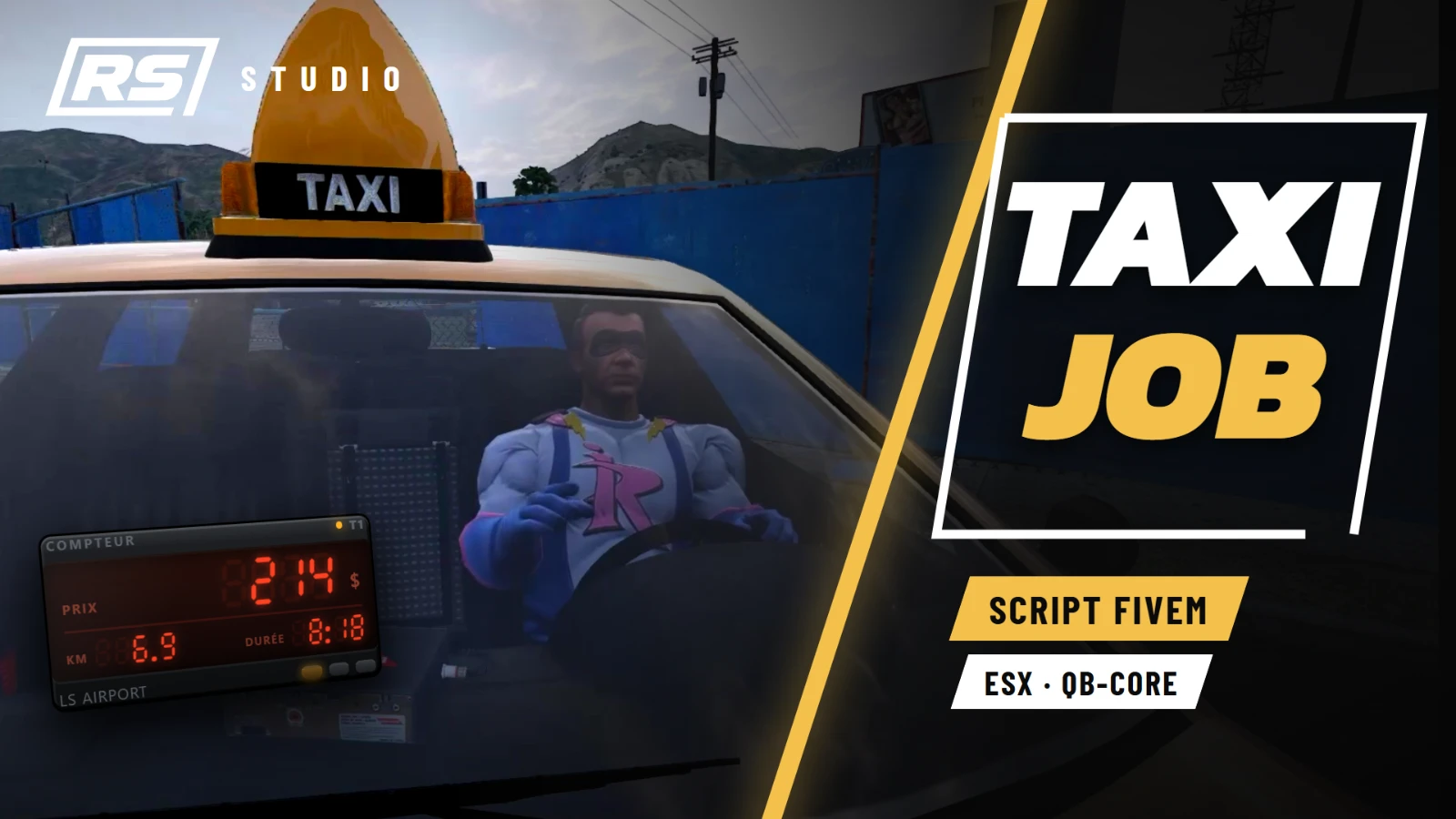Taxi Job, script FiveM pour ESX et QB-Core